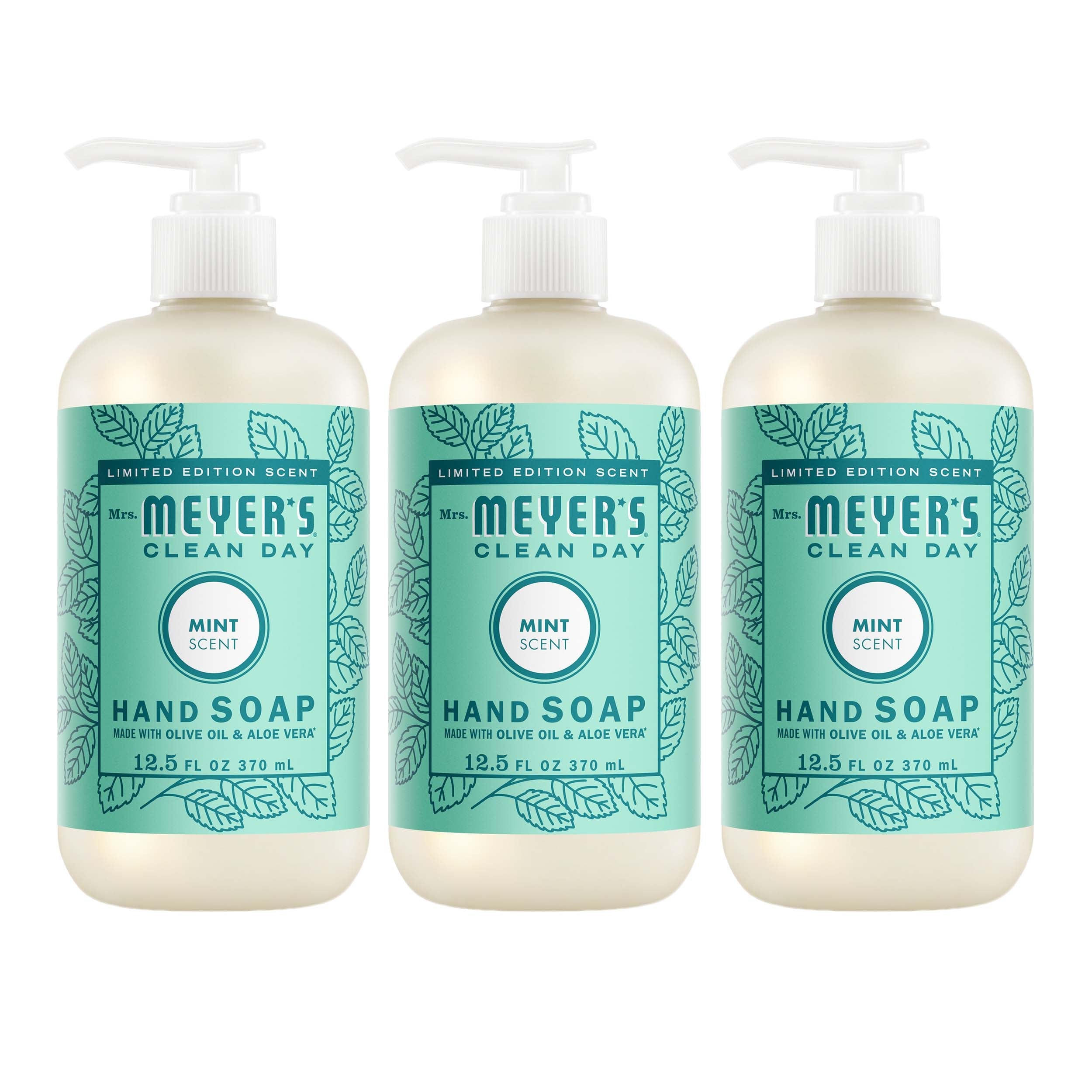 Mrs. Meyer's Mint Liquid Hand Soap 3-count Bundle